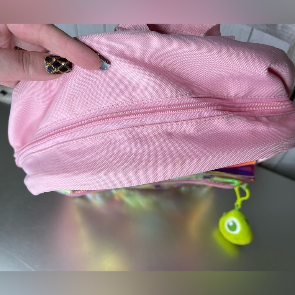 DISNEY STORE Monsters INC Monsters University Sulley Mike Backpack Holographic - Picture 8 of 8